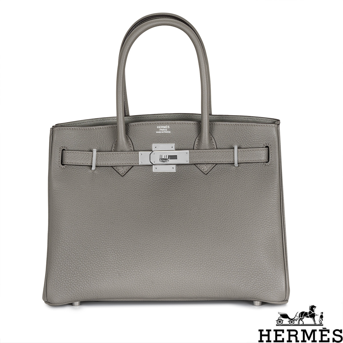 Herms Limited Edition 3 en 1 Birkin 30cm Gris Meyer Togo PHW